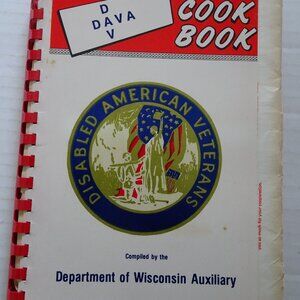 Cookbook - Disabled American Veterans -1980 - Wisconsin - Spiral Comb Binding